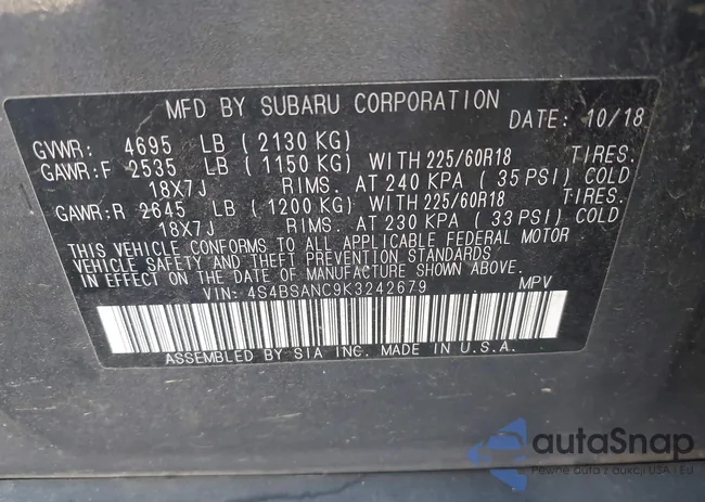 4S4BSANC9K3242679: 43606745