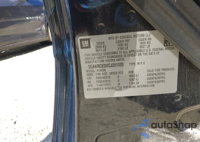 5GAKRCEDXCJ291005: 43605976