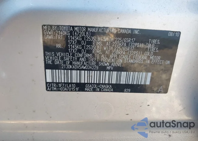 2T3DK4DV5AW034229: 43605988