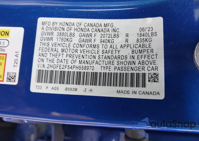 2HGFE2F54PH558970: 43606044