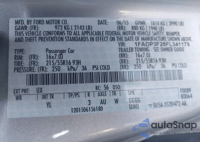 1FADP3F28FL341179: 43606201