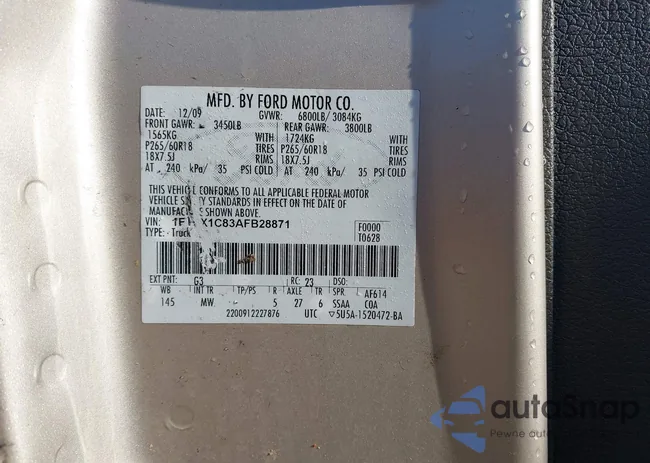 1FTEX1C83AFB28871: 43607361