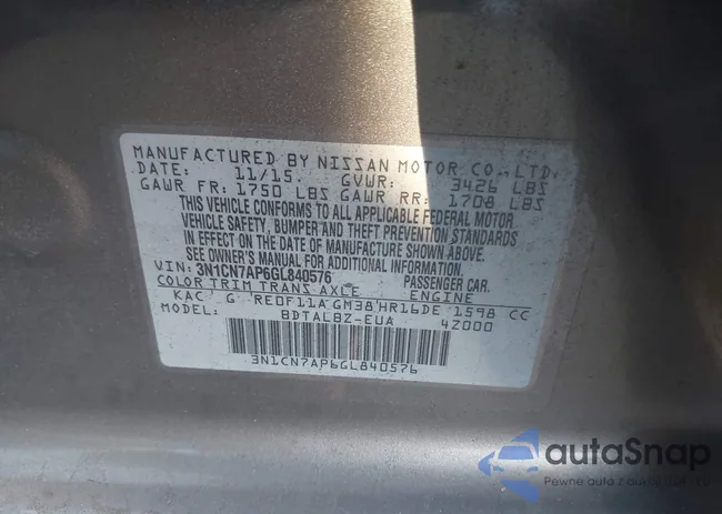 3N1CN7AP6GL840576: 43607385