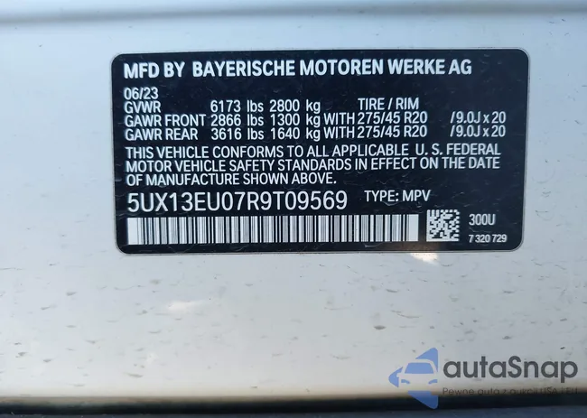 5UX13EU07R9T09569: 43607439