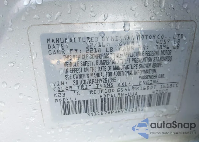 3N1CB7AP4HY251345: 43607489