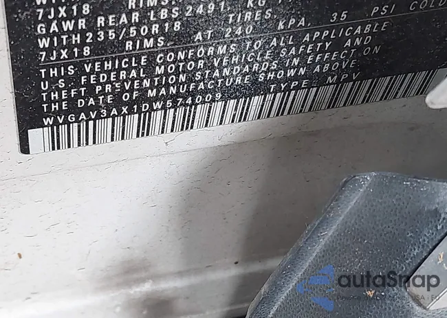 WVGAV3AX1DW574009: 43607524