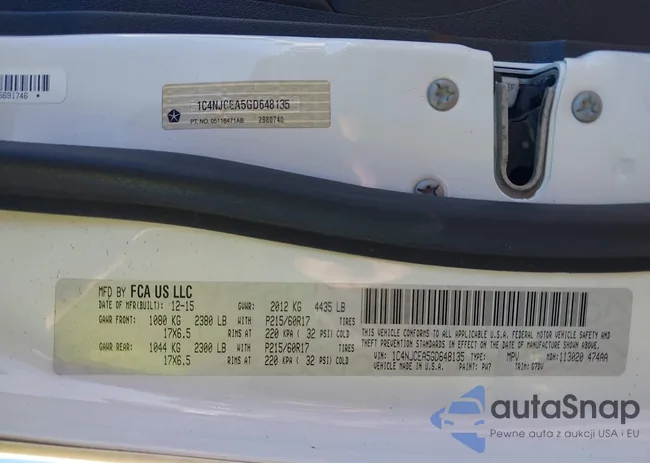 1C4NJCEA5GD648135: 43607594