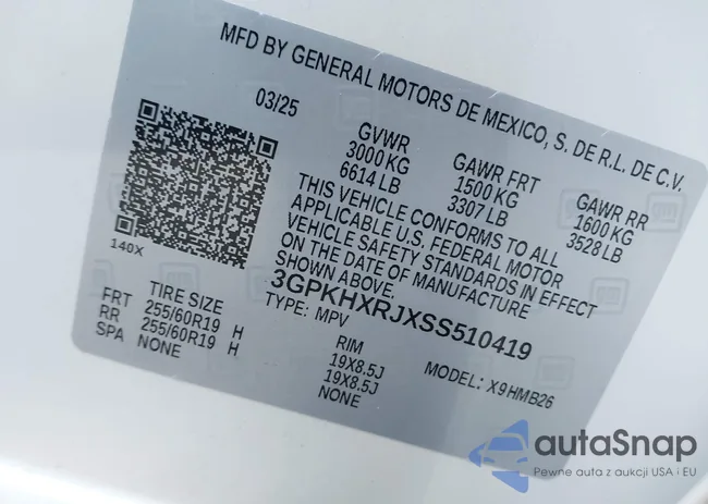 3GPKHXRJXSS510419: 43607814