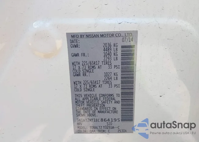 5N1AT2MT1EC864195: 43606913