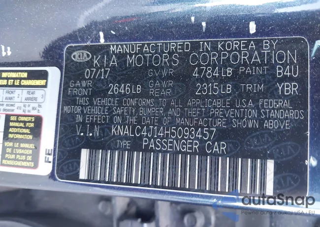 KNALC4J14H5093457: 43607214