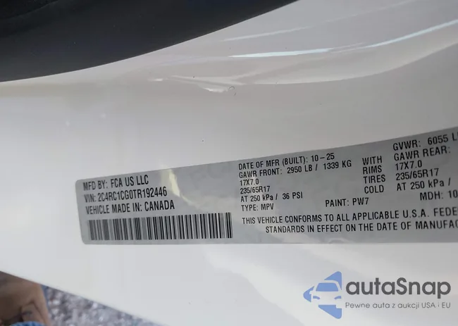 2C4RC1CG0TR192446: 43608415