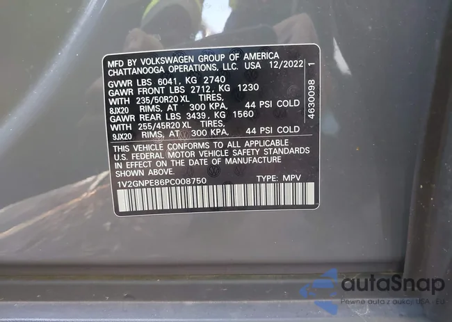 1V2GNPE86PC008750: 43608417