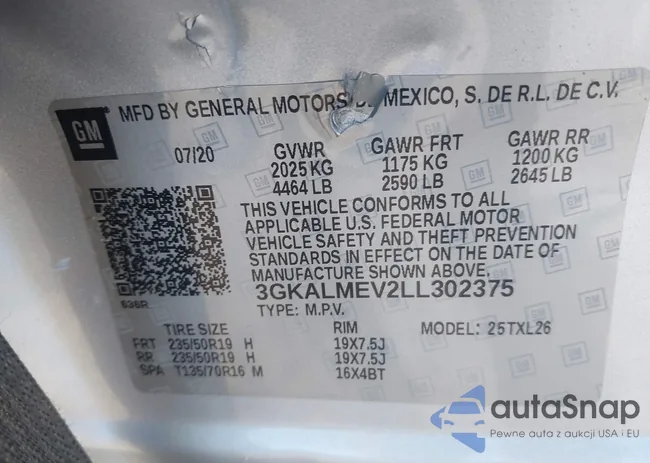 3GKALMEV2LL302375: 43608481