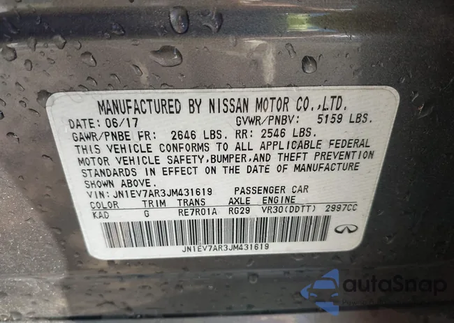 JN1EV7AR3JM431619: 43608641