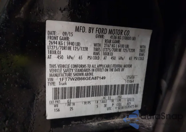 1FT7W2B66GEA87149: 43608655