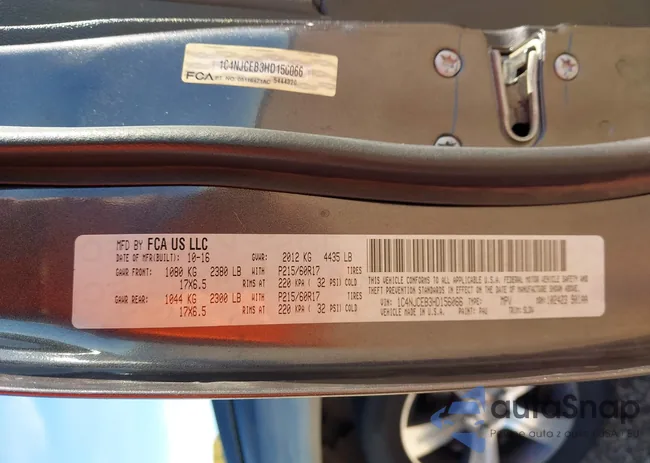 1C4NJCEB3HD156066: 43608884