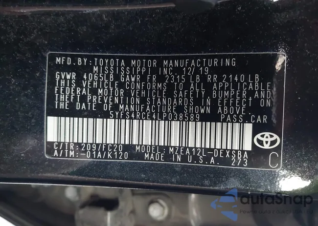 5YFS4RCE4LP038589: 43608896