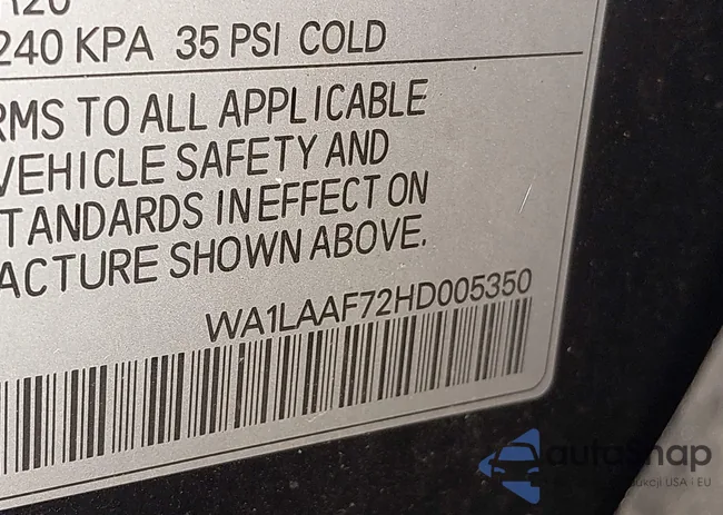 WA1LAAF72HD005350: 43608897