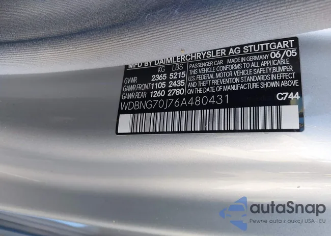 WDBNG70J76A480431: 43608065