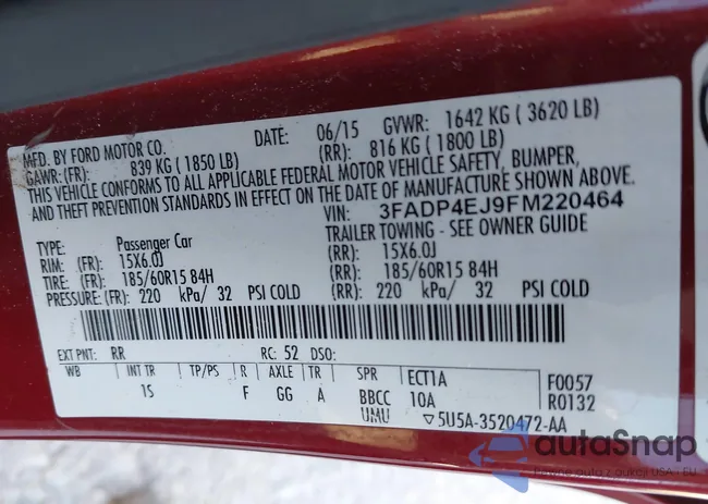 3FADP4EJ9FM220464: 43608068