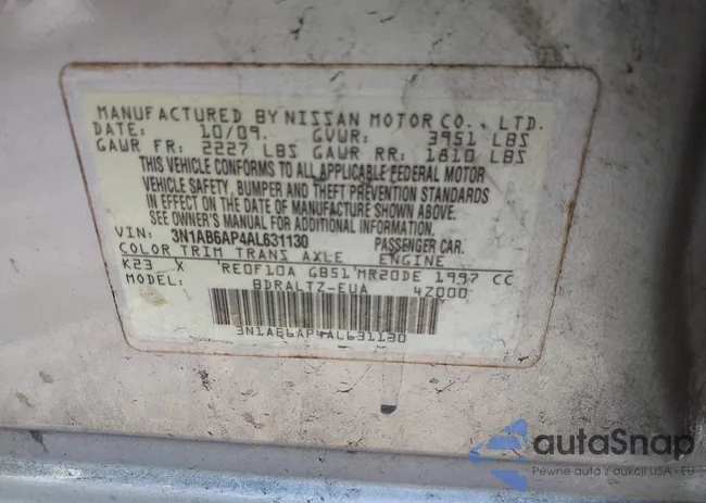 3N1AB6AP4AL631130: 43608138