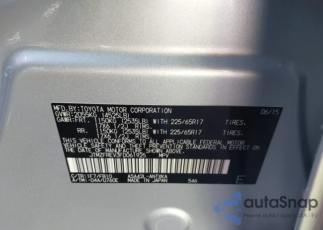 JTMZFREV3FD061925: 43608154