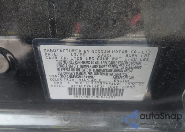 3N1CN8EV3ML811207: 43608185