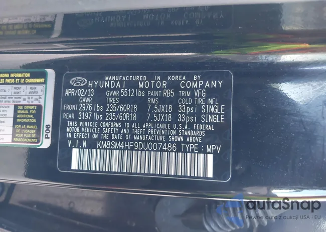 KM8SM4HF9DU007486: 43608274