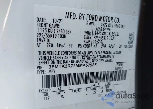 3FMTK3R72MMA57985: 43609530