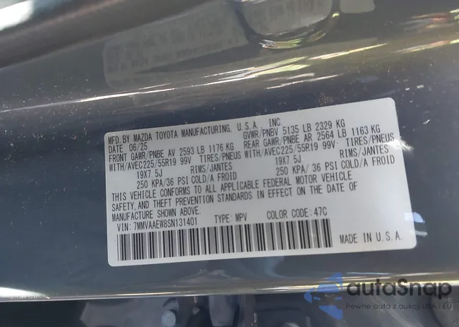 7MMVAAEW8SN131401: 43609680