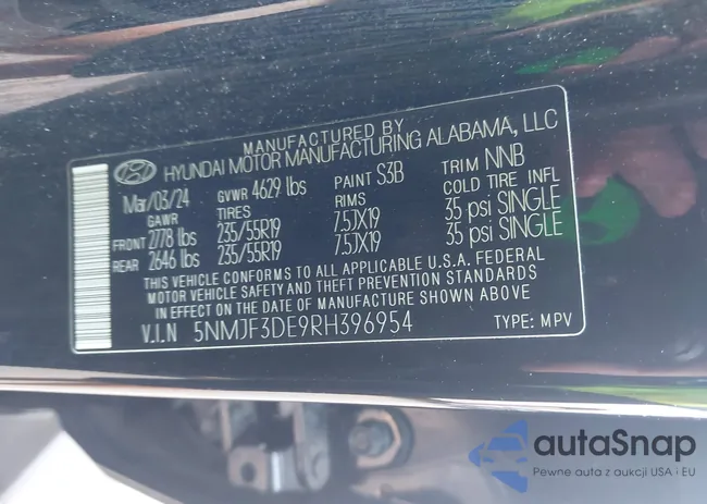 5NMJF3DE9RH396954: 43609685