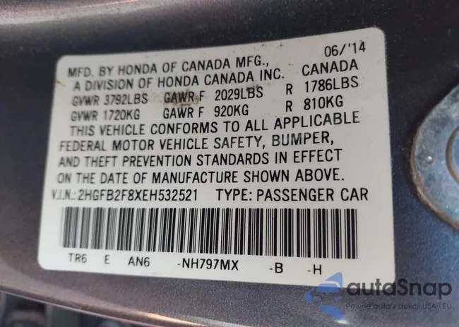 2HGFB2F8XEH532521: 43608939