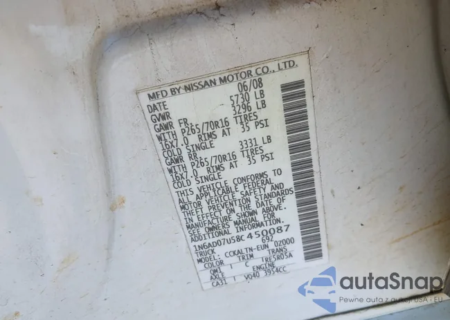 1N6AD07U58C450087: 43608979