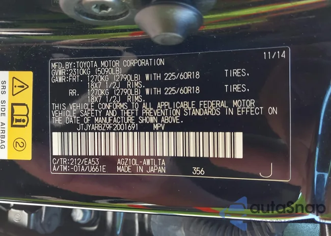 JTJYARBZ9F2001691: 43609018