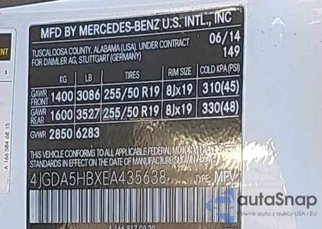 4JGDA5HBXEA435638: 43609245