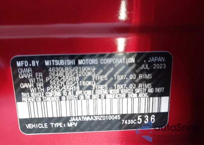 JA4ATWAA3RZ010045: 43609247