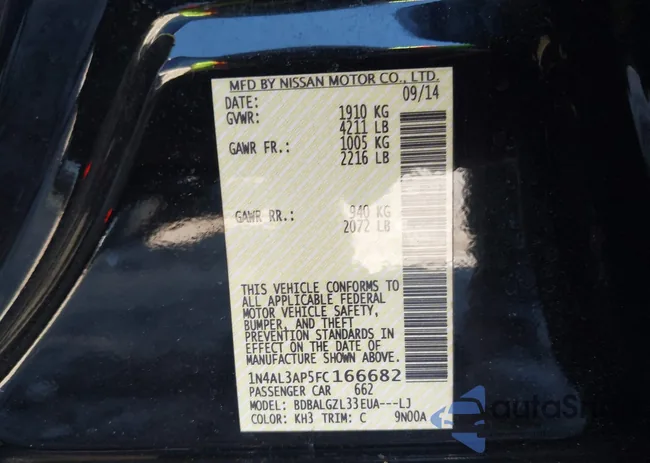 1N4AL3AP5FC166682: 43610302