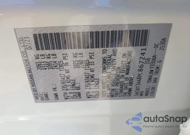 5N1BT3AA8PC867241: 43610376