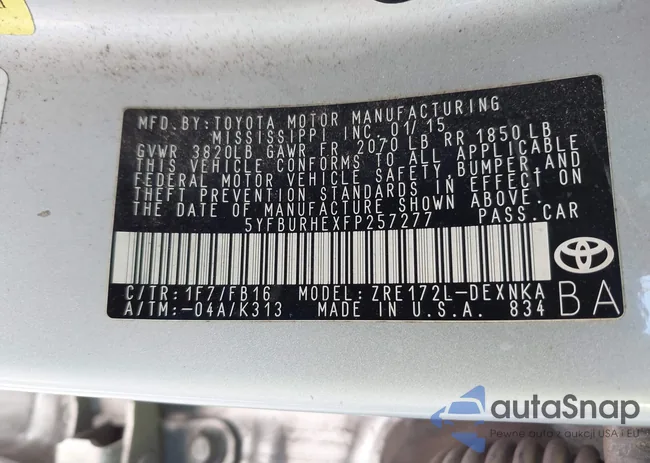 5YFBURHEXFP257277: 43610509