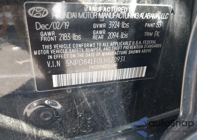 5NPD84LF0LH570931: 43610841