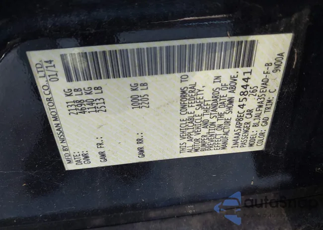 1N4AA5AP8EC458441: 43610843