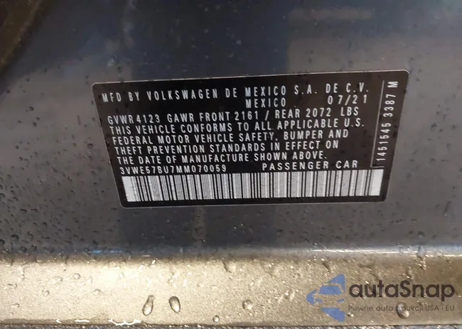 3VWE57BU7MM070059: 43610005