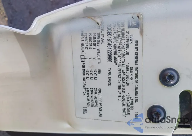 2GCEC13T461223986: 43610181