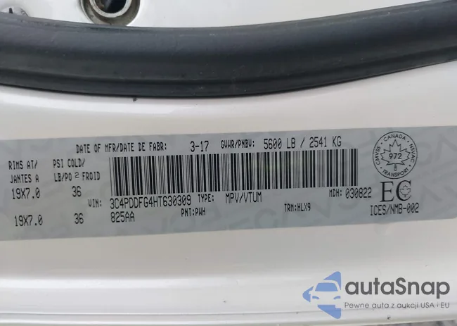 3C4PDDFG4HT630309: 43610279