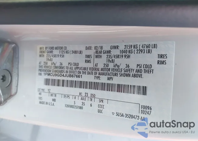 1FMCU9GD4JUB67661: 43610295