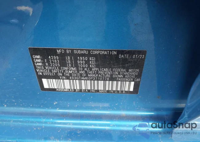 4S3GTAM60P3710776: 43611359