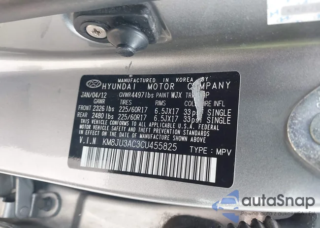 KM8JU3AC3CU455825: 43611561