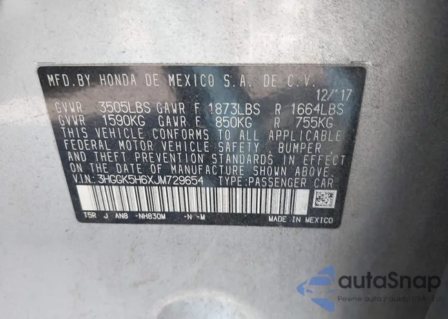 3HGGK5H6XJM729654: 43611610