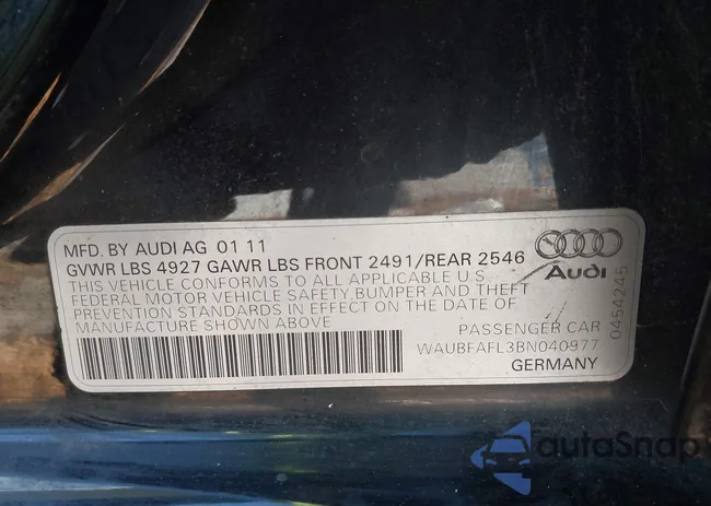 WAUBFAFL3BN040977: 43611698