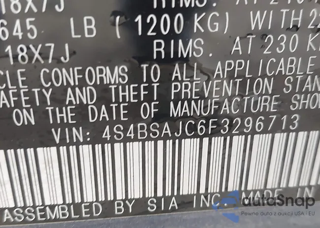 4S4BSAJC6F3296713: 43612522